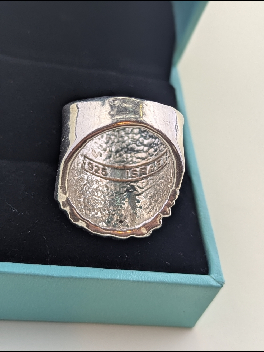✨ Vintage Sterling Silver Bark Texture Statement Ring ✨ - Picture 2 of 5